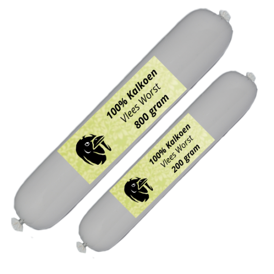 Kalkoen   vlees worst   800 gram 0